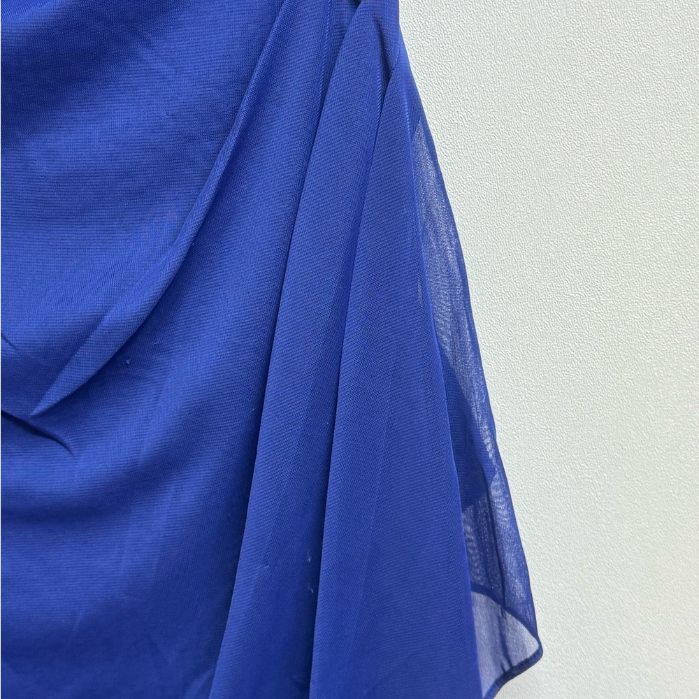 Xscape Royal Blue Lace Mini Dress - Picture 10 of 13